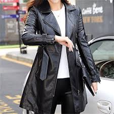 Veste en cuir longue